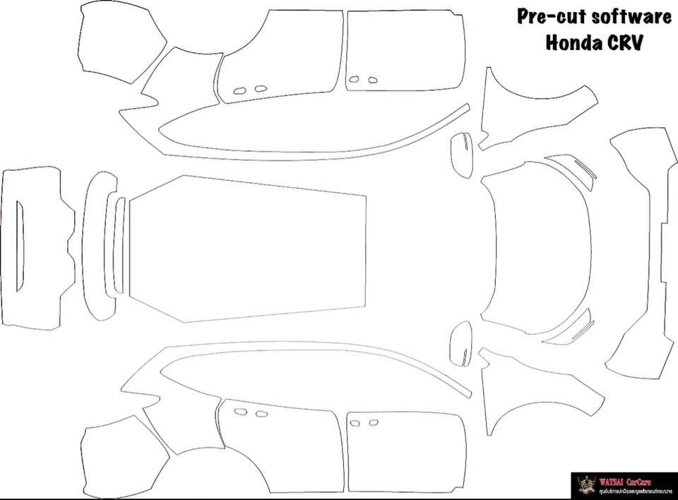 Pattern Precut Software PPF สำหรับ Honda Crv WATSAICarcare